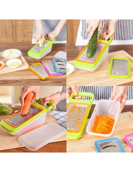 Cortador de Verduras TENTA Kitchen 4 en 1 Verde con Almacenamiento