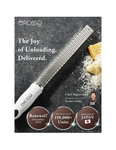 Rallador Zester OROSSO Blanco Acero Inoxidable 90g 2