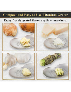 Rallador de Titanio Wablade 8.7 cm Japonés para Wasabi y Queso 2
