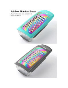 Conjunto de Ralladores de Mano Marco Almond MA63 Titanio Arcoíris 2