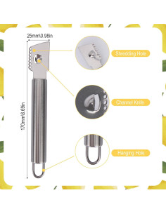 Juego de 2 Ralladores de Limón Wloedor de Acero Inoxidable 2