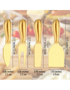 Juego de cuchillos de queso Molain 8 piezas acero inoxidable 2
