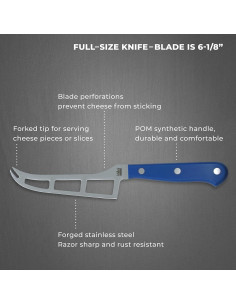 Cuchillo de Queso Francés M&G 15.7 cm Mango POM Azul 2