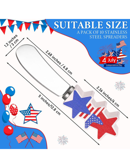 Set de 10 Cuchillos para Untar Queso Sieral - Acero Inoxidable