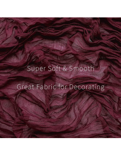 Caminos de Mesa de Gasa Burdeos 6 Piezas 304.8 cm para Bodas 2