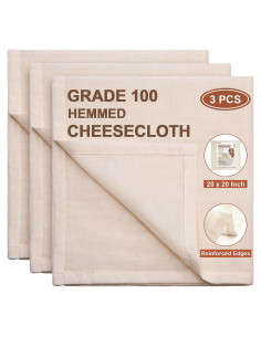 Paños de Queso eFond 3PCS Grado 100 50.8x50.8 cm Reutilizables