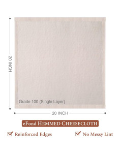 Paños de Queso eFond 3PCS Grado 100 50.8x50.8 cm Reutilizables 2