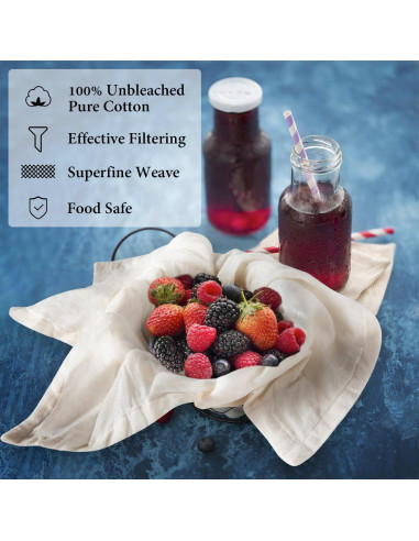 Paños de Queso eFond 3PCS Grado 100 50.8x50.8 cm Reutilizables