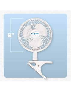 Ventilador de Clip Hurricane 15 cm 2 Velocidades Blanco 2