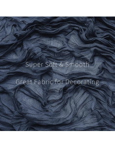 Paquete de 2 Caminos de Mesa de Gasa Azul Marino 3m eQFeast 2