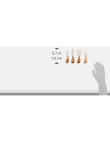 Juego de Cuchillos de Queso Gourmet Twine - Acero Inoxidable y Madera, Set de 4 Juego de Cuchillos de Queso Gourmet Twine - Acero Inoxidable y Madera, Set de 4