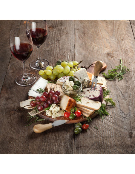 Juego de Cuchillos de Queso Gourmet Twine - Acero Inoxidable y Madera, Set de 4 Juego de Cuchillos de Queso Gourmet Twine - Acero Inoxidable y Madera, Set de 4