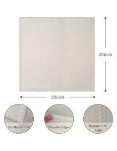 Gasa Reutilizable HTBMALL 20x20 cm Algodón Puro Grado 90 (4 Pzas) 2