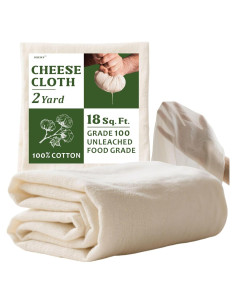 Gasa Orgánica 100% Algodón Sin Blanquear 2 Yardas JCIIEWF