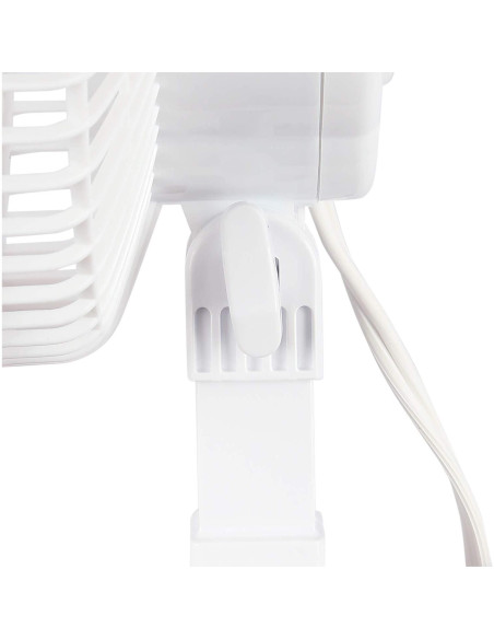 Ventilador de Clip Hurricane 15 cm 2 Velocidades Blanco