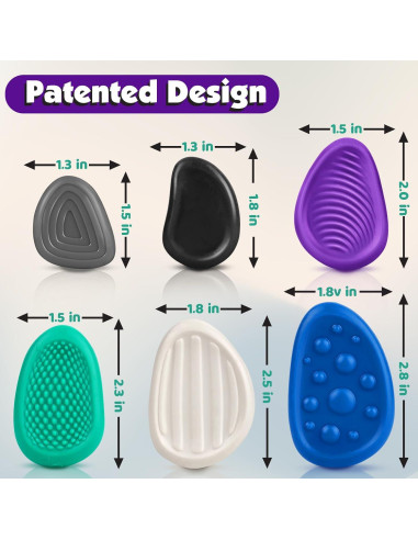 Juguetes Antiestrés KLT - 6 Piedras Texturizadas para Adultos
