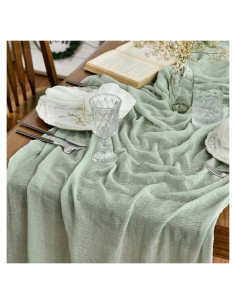 Corredor de Mesa Artoid Mode Verde Salvia 120 cm Poliester