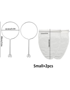 2 PC Bolsas Reutilizables para Filtrar Leche de Nueces IKJNMLP 2