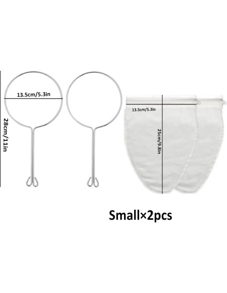 2 PC Bolsas Reutilizables para Filtrar Leche de Nueces IKJNMLP
