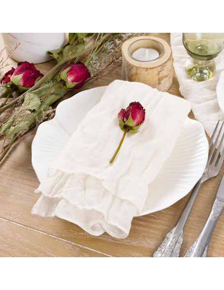 Juego de 10 Servilletas de Gasa Marfil Socomi 53.34 cm