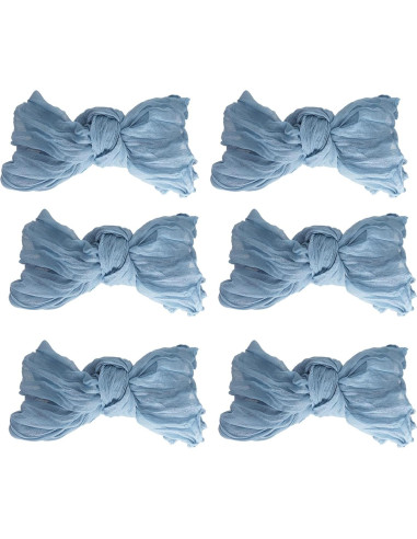 Juego de 6 Servilletas de Gasa Nydotd 50x50cm Azul Polvoriento