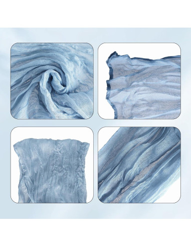 Juego de 6 Servilletas de Gasa Nydotd 50x50cm Azul Polvoriento