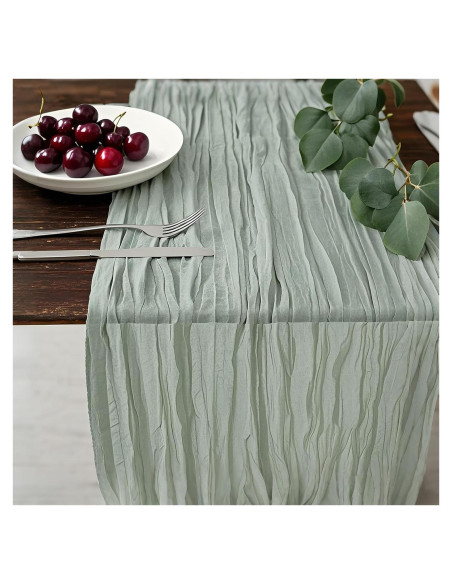 Paquete de 2 Caminos de Mesa Verde Salvia 304.8x88.9 cm MINEMYI