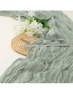 Paquete de 2 Caminos de Mesa Verde Salvia 304.8x88.9 cm MINEMYI 2