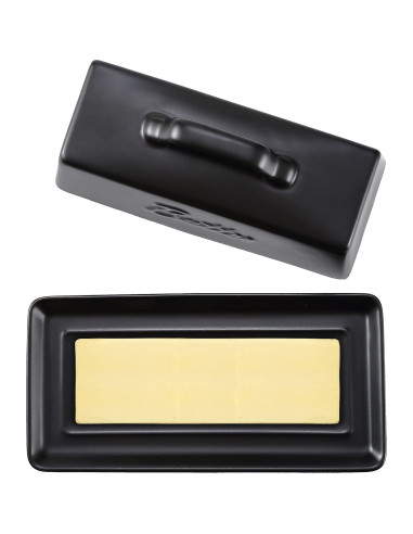 Plato de Mantequilla Cerámica Bruntmor Negro con Tapa 113g