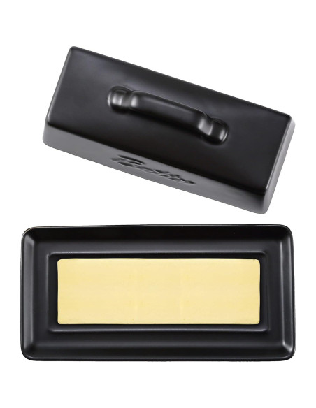 Plato de Mantequilla Cerámica Bruntmor Negro con Tapa 113g