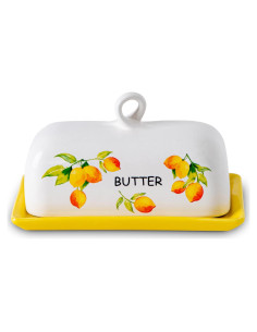 Plato de Mantequilla Cerámica Le Creuset Limón con Tapa 0.89kg