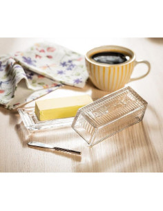 Plato para Mantequilla Abbott Collection 17.78 cm Vidrio con Tapa 2