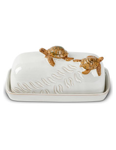 Plato de Mantequilla Cerámico Tortuga con Tapa - 1.05 kg