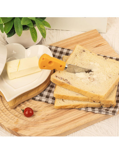 Plato para Mantequilla con Tapa y Cuchillo Dormercy - Cerámica y Bambú