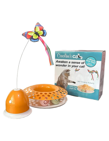 Juguete Interactivo para Gatos Caroline - Mariposa 2 en 1