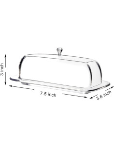 Contenedor de Mantequilla Youngever Plástico Transparente 20x10 cm 2