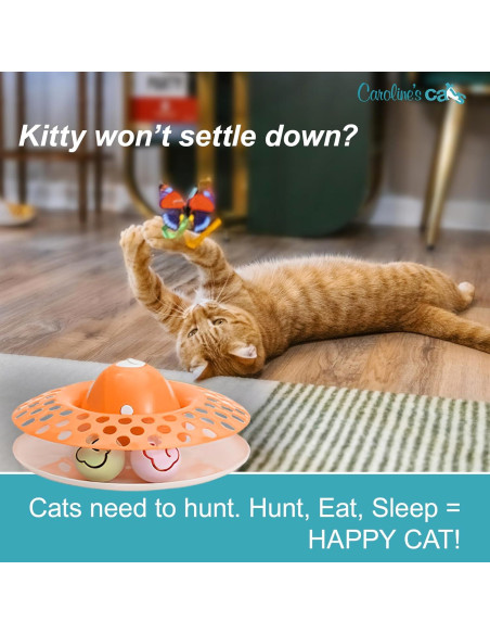 Juguete Interactivo para Gatos Caroline - Mariposa 2 en 1