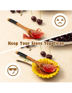 Soporte para Cucharas de Cerámica Alarrar Girasol - 2 Piezas 2