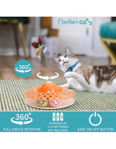 Juguete Interactivo para Gatos Caroline - Mariposa 2 en 1