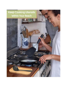 Descanso de Cuchara de Bambú SIVOTAMI 24.6x14 cm Antideslizante 2