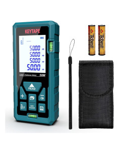 Medidor Láser 100m KEYTAPE DT100 Pantalla LCD Retroiluminada