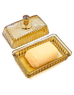 Plato de Mantequilla de Vidrio Philbinden 17cm Champagne