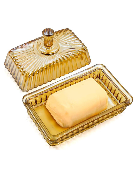 Plato de Mantequilla de Vidrio Philbinden 17cm Champagne