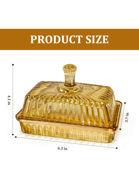 Plato de Mantequilla de Vidrio Philbinden 17cm Champagne