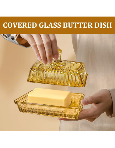 Plato de Mantequilla de Vidrio Philbinden 17cm Champagne