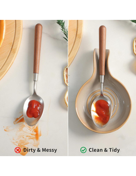 Soporte Redondo para Cucharas de Cerámica Fashionstorm 11.4x17.5cm