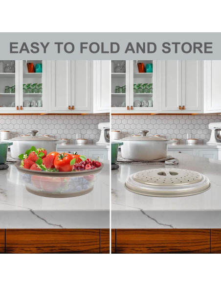 Aidacom Tapete y Cubierta de Microondas Multiusos 26.67 cm Gris