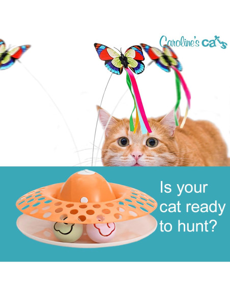 Juguete Interactivo para Gatos Caroline - Mariposa 2 en 1