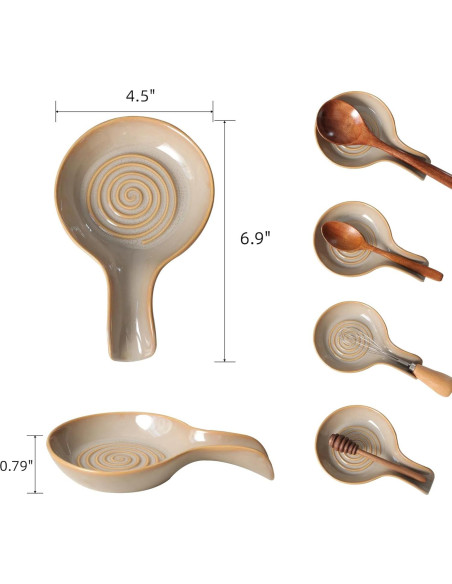 Soporte Redondo para Cucharas de Cerámica Fashionstorm 11.4x17.5cm