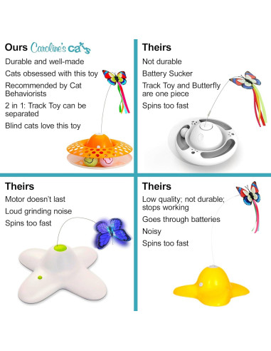 Juguete Interactivo para Gatos Caroline - Mariposa 2 en 1